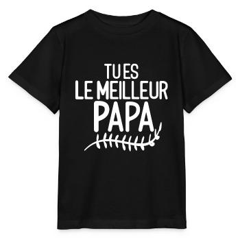 tu es le Meilleur Papa - T-shirt bio MINI CREATOR Stanley/Stella Enfant - noir - Devant - Mikhail (115cm)