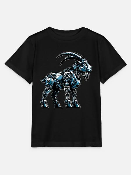 Ziege Roboter, Roboziege, Roboter-Ziege - Stanley/Stella Kinder T-Shirt MINI CREATOR  - Schwarz
