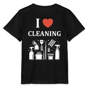 Humour faire le ménage - T-shirt bio MINI CREATOR Stanley/Stella Enfant - noir - Devant - Mikhail (115cm)