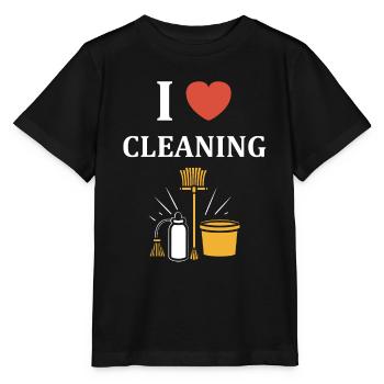 Humour faire le ménage - T-shirt bio MINI CREATOR Stanley/Stella Enfant - noir - Devant - Mikhail (115cm)