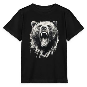 Grizzly beer beer - Stanley/Stella Kinder-T-shirt MINI CREATOR  - zwart - Voor - Mikhail (115cm)