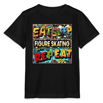Eat sleep Figure skating repeat - Stanley/Stella MINI CREATOR Kids’ T-Shirt - black - Front - Mikhail (115cm)