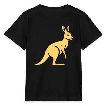 kangourou - T-shirt bio MINI CREATOR Stanley/Stella Enfant - noir - Devant - Mikhail (115cm)