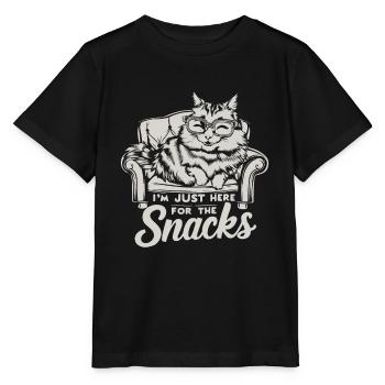 JE SUIS JUSTE LÀ POUR LES COLLATIONS - T-shirt bio MINI CREATOR Stanley/Stella Enfant - noir - Devant - Mikhail (115cm)