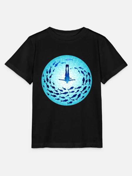 Blau würde Blue Would - Stanley/Stella Kinder T-Shirt MINI CREATOR  - Schwarz