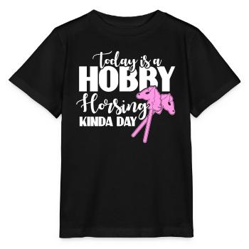 Hobby Horse Hobby Horsing - Stanley/Stella Kinder T-Shirt MINI CREATOR  - Schwarz - Vorne - Mikhail (115cm)