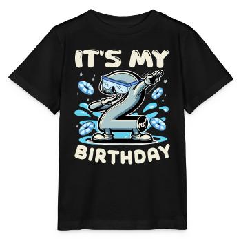 It' My 2nd Birthday 2 Years Toddler B-day boy - Stanley/Stella Kinder T-Shirt MINI CREATOR  - Schwarz - Vorne - Mikhail (115cm)