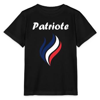 Patriotisches Frankreich-Emblem - Stanley/Stella Kinder T-Shirt MINI CREATOR  - Schwarz - Vorne - Mikhail (115cm)