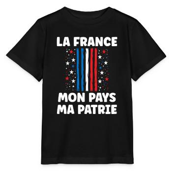 Patriot Frankreich Meine Mapys Meine Heimat - Stanley/Stella Kinder T-Shirt MINI CREATOR  - Schwarz - Vorne - Mikhail (115cm)