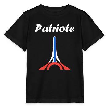 Patriotisches Frankreich-Emblem - Stanley/Stella Kinder T-Shirt MINI CREATOR  - Schwarz - Vorne - Mikhail (115cm)