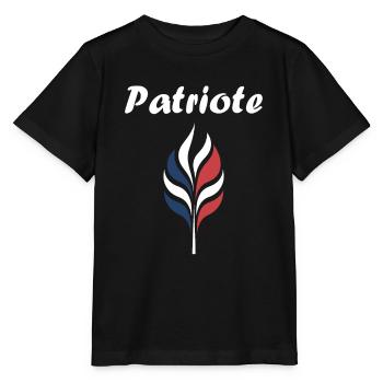 Patriotisches Frankreich-Emblem - Stanley/Stella Kinder T-Shirt MINI CREATOR  - Schwarz - Vorne - Mikhail (115cm)