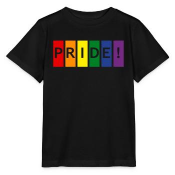 Pride-Farben - Stanley/Stella Kinder T-Shirt MINI CREATOR  - Schwarz - Vorne - Mikhail (115cm)