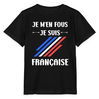 Je suis français - T-shirt bio MINI CREATOR Stanley/Stella Enfant - noir - Devant - Mikhail (115cm)