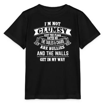 Ich Bin Nicht Tollpatschig Die Wände Sind Im Weg - Stanley/Stella Kinder T-Shirt MINI CREATOR  - Schwarz - Vorne - Mikhail (115cm)