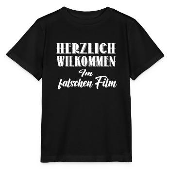 Welcome to the wrong movie - Stanley/Stella MINI CREATOR Kids’ T-Shirt - black - Front - Mikhail (115cm)