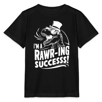DINOSAURE : JE SUIS UN SUCCÈS BRUT - T-shirt bio MINI CREATOR Stanley/Stella Enfant - noir - Devant - Mikhail (115cm)