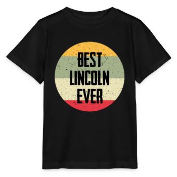 Best Lincoln Ever - Stanley/Stella Kinder T-Shirt MINI CREATOR  - Schwarz - Vorne - Mikhail (115cm)