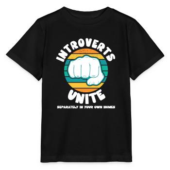 Les introvertis s’unissent séparément dans vos propres maisons - T-shirt bio MINI CREATOR Stanley/Stella Enfant - noir - Devant - Mikhail (115cm)
