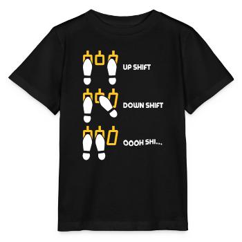 Monter Passer Vers le bas Changer de vitesse Voiture amusante Changements de vitesse - T-shirt bio MINI CREATOR Stanley/Stella Enfant - noir - Devant - Mikhail (115cm)