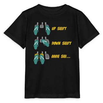 Changement de vitesse vers le haut Changement de vitesse vers le bas Changement de vitesse drôle de voiture - T-shirt bio MINI CREATOR Stanley/Stella Enfant - noir - Devant - Mikhail (115cm)