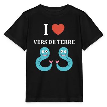 Humour ver de terre - T-shirt bio MINI CREATOR Stanley/Stella Enfant - noir - Devant - Mikhail (115cm)