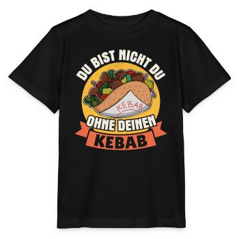 Vous n’êtes pas vous sans votre kebab, fast-food, kebab - T-shirt bio MINI CREATOR Stanley/Stella Enfant - noir - Devant - Mikhail (115cm)