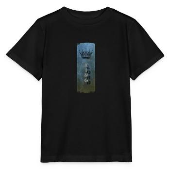 König und sein Schatten - Design mit Krone - Stanley/Stella Kinder T-Shirt MINI CREATOR  - Schwarz - Vorne - Mikhail (115cm)