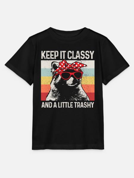 Waschbär Lustig Geschenk - Stanley/Stella Kinder T-Shirt MINI CREATOR - Schwarz