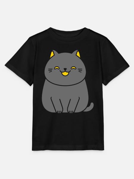 Chartreux kleine Katze - Stanley/Stella Kinder T-Shirt MINI CREATOR - Schwarz