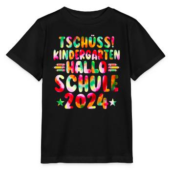 Tschüss Kindergarten Hallo Schule Kita Abgänger - Stanley/Stella Kinder T-Shirt MINI CREATOR  - Schwarz - Vorne - Mikhail (115cm)
