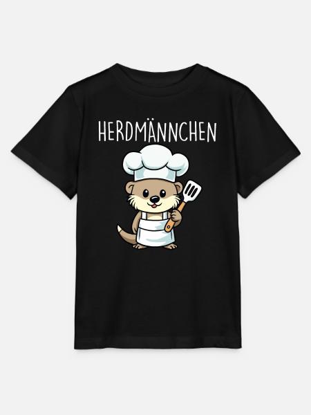 Herdmännchen Kochen - Stanley/Stella Kinder T-Shirt MINI CREATOR  - Schwarz