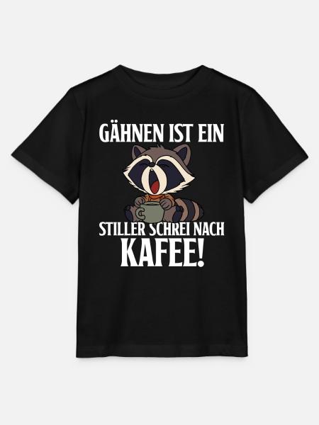 Gähnen Ist Ein Stiller Screi Nach Kaffee - Stanley/Stella Kinder T-Shirt MINI CREATOR - Schwarz