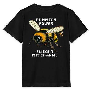 LA PUISSANCE DES BOURDONS VOLE AVEC CHARME - T-shirt bio MINI CREATOR Stanley/Stella Enfant - noir - Devant - Mikhail (115cm)