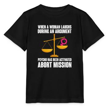 Quand une femme rit pendant une dispute Avorter - T-shirt bio MINI CREATOR Stanley/Stella Enfant - noir - Devant - Mikhail (115cm)
