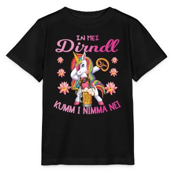 Licorne en Mei Dirndl Lausmadl Costumes traditionnels pour femmes - T-shirt bio MINI CREATOR Stanley/Stella Enfant - noir - Devant - Mikhail (115cm)
