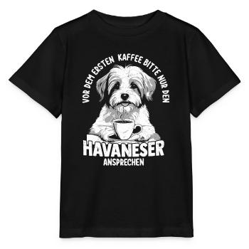 Please only address the Havanese Dogs Mom Dog - Stanley/Stella MINI CREATOR Kids’ T-Shirt - black - Front - Mikhail (115cm)