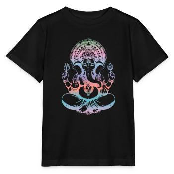 Ganesh Dieu hindou Ganesha éléphant spirituel - T-shirt bio MINI CREATOR Stanley/Stella Enfant - noir - Devant - Mikhail (115cm)