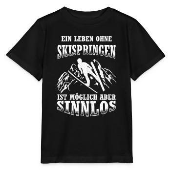 Une vie sans saut à ski, c’est possible, mais ça ne sert à rien - T-shirt bio MINI CREATOR Stanley/Stella Enfant - noir - Devant - Mikhail (115cm)