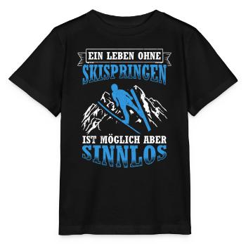 Une vie sans saut à ski, c’est possible, mais ça ne sert à rien - T-shirt bio MINI CREATOR Stanley/Stella Enfant - noir - Devant - Mikhail (115cm)