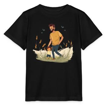 Father and son - Stanley/Stella MINI CREATOR Kids’ T-Shirt - black - Front - Mikhail (115cm)