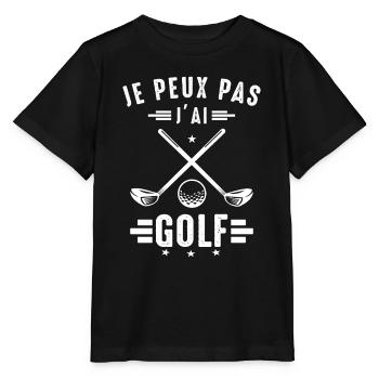 Ich kann nicht haben Ich habe Golf Golfer Golfer Golfer - Stanley/Stella Kinder T-Shirt MINI CREATOR  - Schwarz - Vorne - Mikhail (115cm)