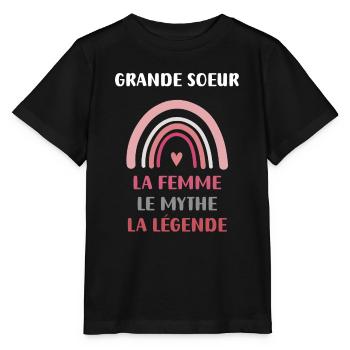 Big Sister Woman Myth Legend - Stanley/Stella MINI CREATOR Kids’ T-Shirt - black - Front - Mikhail (115cm)