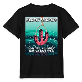 AIMANT FISCHING CASTING PULLING FINDING TREASU - T-shirt bio MINI CREATOR Stanley/Stella Enfant - noir - Devant - Mikhail (115cm)