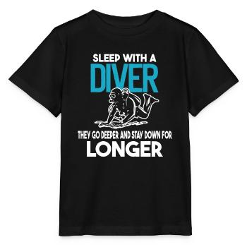 Sleep with a diver - depth and endurance - Stanley/Stella MINI CREATOR Kids’ T-Shirt - black - Front - Mikhail (115cm)