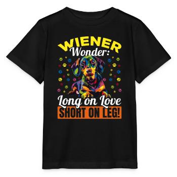 Dachshund Doxie Wiener Dog Breed Wiener Wonder - Stanley/Stella MINI CREATOR Kids’ T-Shirt - black - Front - Mikhail (115cm)
