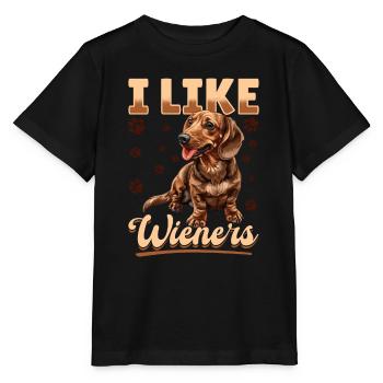 Dachshund Doxie Wiener Dog Breed I Like Wieners - Stanley/Stella MINI CREATOR Kids’ T-Shirt - black - Front - Mikhail (115cm)