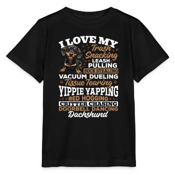 Dachshund Doxie Wiener Dog Breed - Stanley/Stella MINI CREATOR Kids’ T-Shirt - black - Front - Mikhail (115cm)