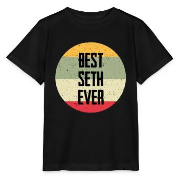 Le meilleur Seth de tous les temps - T-shirt bio MINI CREATOR Stanley/Stella Enfant - noir - Devant - Mikhail (115cm)