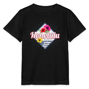 Honolulu City Hawaï États-Unis Vintage - T-shirt bio MINI CREATOR Stanley/Stella Enfant - noir - Devant - Mikhail (115cm)