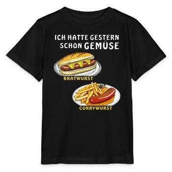 ALREADY HAD VEGETABLES YESTERDAY - Stanley/Stella MINI CREATOR Kids’ T-Shirt - black - Front - Mikhail (115cm)